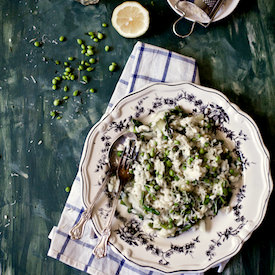 Pea and Asparagus Risotto