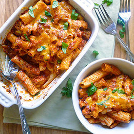 Chicken Pizza Pasta Bake