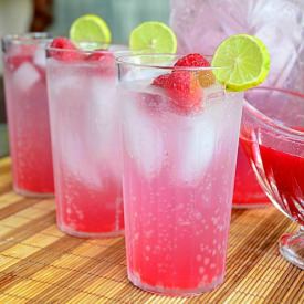 Raspberry Key Lime Italian Soda