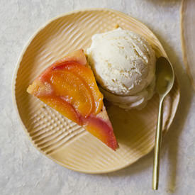 Upside-Down Peach-Rhubarb Cake