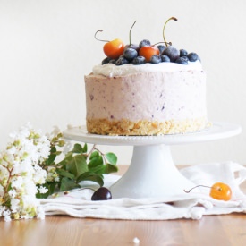 Cherry-Blueberry Summer Cheesecake