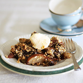 Winter Fruit Chocolate Crumble