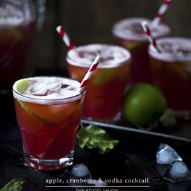 Apple, Cranberry, & Vodka Cocktail