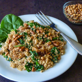 Sausage, Spinach, Pine Nut Couscous