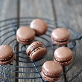 Chocolate Salted Caramel Macarons