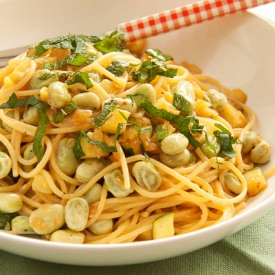 Spaghetti with Broad Beans