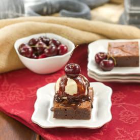 Brownie Sundae with Hot Fudge Sauce
