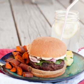 Chèvre Stuffed Hamburgers