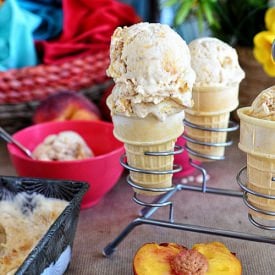 Roasted Peach Frozen Custard