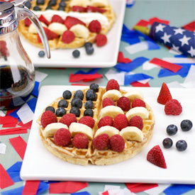 Red, White & Blue Waffles