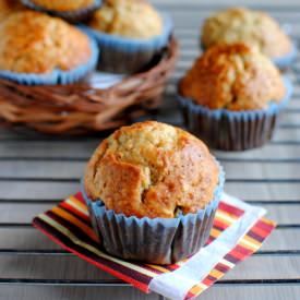 Banana Oat Peanut Butter Muffins