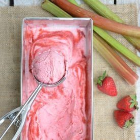 Strawberry and Rhubarb FroYo