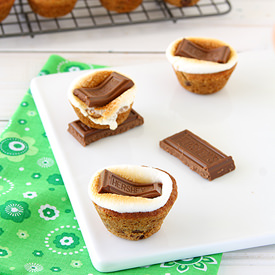 Smores Chocolate Chip Cookie Cups