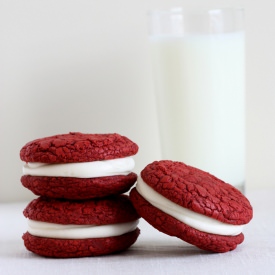 Red Velvet Sandwich Cookies