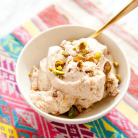 Peach and Pistachio Ice Cream