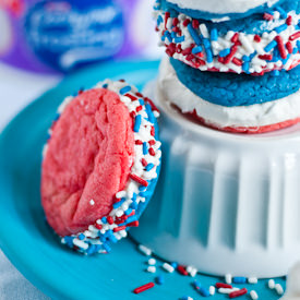 Red, White, and Blue Whoopie Pies
