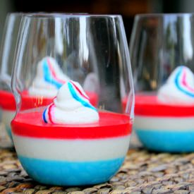 4th of July Layered Panna Cotta