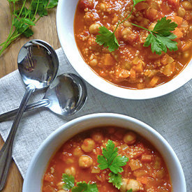 Spicy Tomato and Chickpea Soup