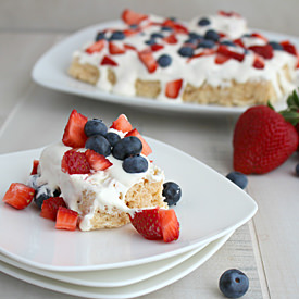 Berries & Cream Rice Krispies Treat
