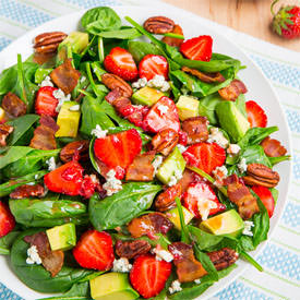 Strawberry & Avocado Spinach Salad