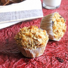 Eggless Apple Streusel Muffins