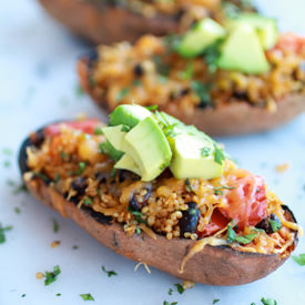 Tex-Mex Quinoa Sweet Potato Skins