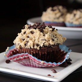 Brownie with Cookie Dough Frosting
