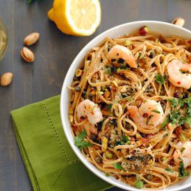 Lemon Shrimp & Caper Linguine