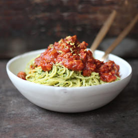 Rocket Pesto and Pork Ragu