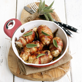 Pancetta-Wrapped Chicken Rolls