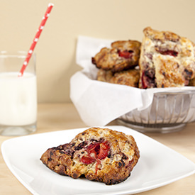 Strawberry-Blackberry Scones