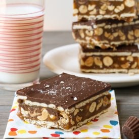 Chocolate Caramel Peanut Bars