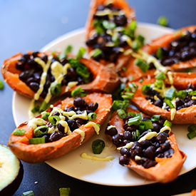 Sweet Potato Black Bean Boats