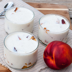 Nectarine Buttermilk Panna Cotta