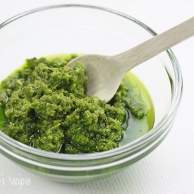 Garlic Scape Basil Pesto