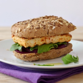 Tofu Sandwich with Pickled Beets