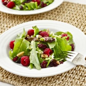 Baby Lettuce Salad with Raspberries