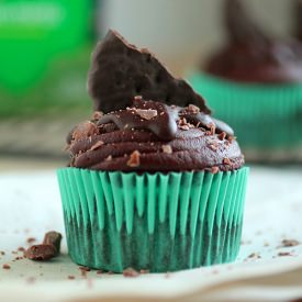 Triple Chocolate Mint Cupcakes