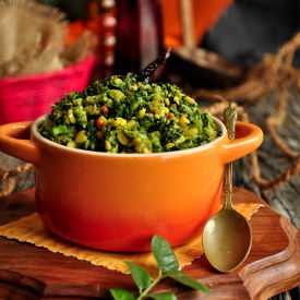Broccoli Rabe with Coconut &Lentils