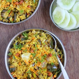 Eggplant Poha (Vangi Pohe)