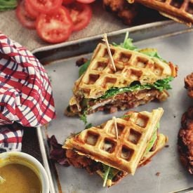 Fried Chicken Waffles Sandwiches