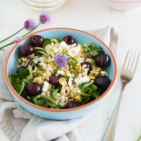 Salad with Cherries and Pasta