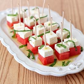 Watermelon Feta & Mint Bites