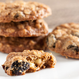 White Choc Cherry Oatmeal Cookies