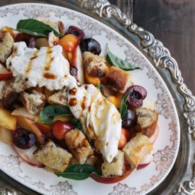 Stone Fruit and Burrata Salad