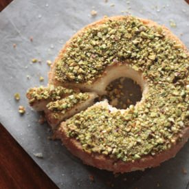 Lime and Pistachio Angel Food Cake