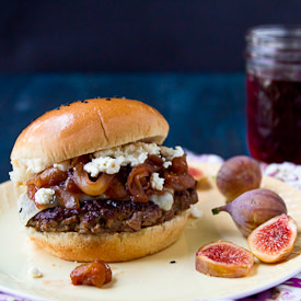 Burgers with Figs & Goat Cheese