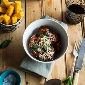 Ostrich Meatballs in Tomato Sauce