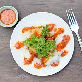 Coconut Chicken with Roasted Pepper