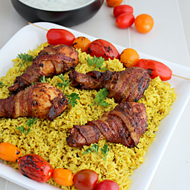 Bacon Wrapped Masala Chicken